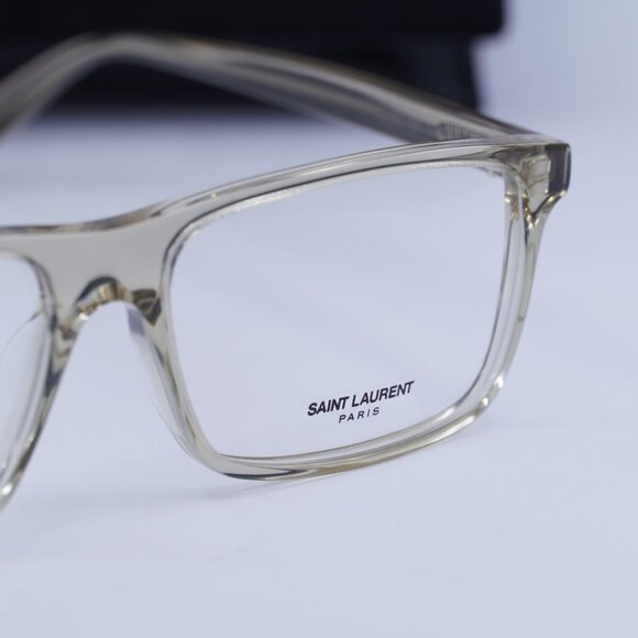 Saint Laurent SL483 006 Rectangle Eyeglasses 58mm – Transparent Yellow - Picture 5 of 11